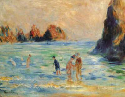 Pierre Renoir Moulin Huet Bay, Guernsey Spain oil painting art